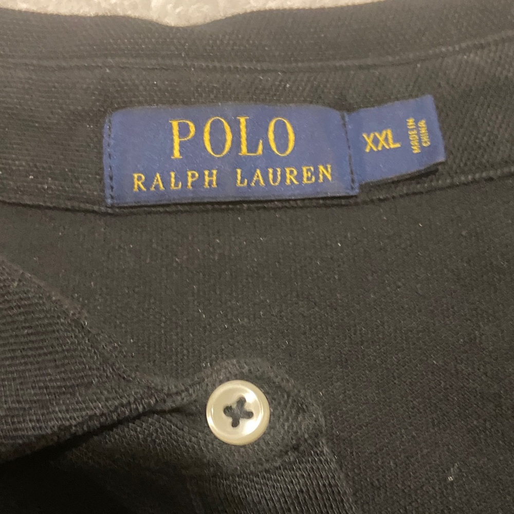 Polo by Ralph Lauren Black Long-Sleeve Polo with Red Logo - Picture 2 of 9